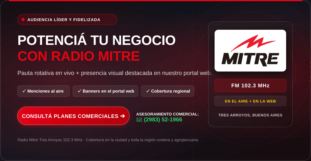 Potenciá tu Negocio con Radio Mitre 102.3 - Aire y Portal Web